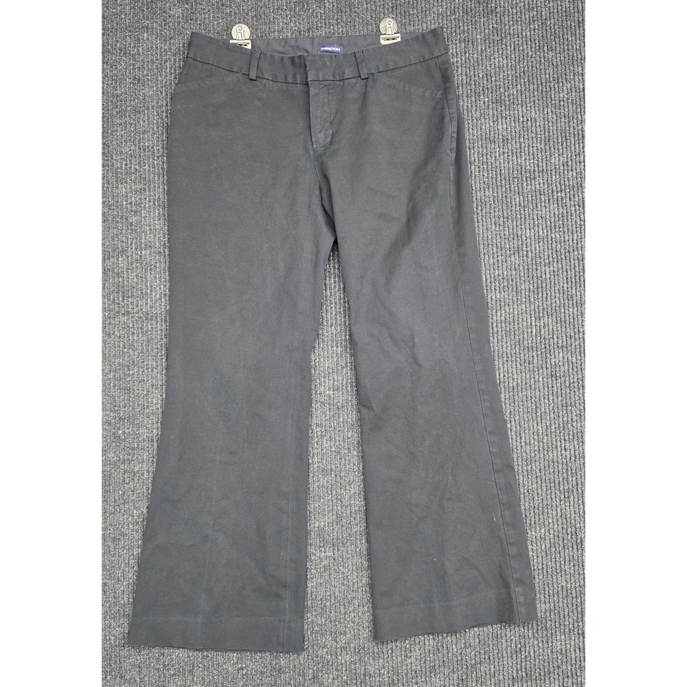 Gap Modern Fit Flare Pants Black Stretch Cotton Trousers Size 8A